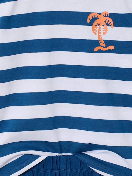 Pack of 2 striped pyjama shorts blue 