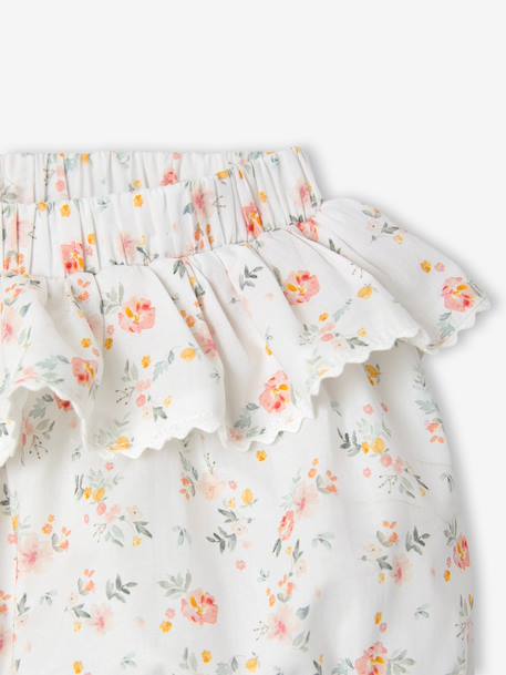 Pack of 2 cotton baby girl bloomer shorts clay beige 