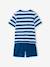 Pack of 2 striped pyjama shorts blue 
