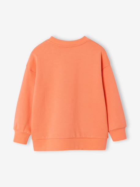 Round-neck long-sleeved sweatshirt for boys aqua green+mango+pale yellow 