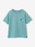 Boys' back print maxi T-shirt ecru+sage green 