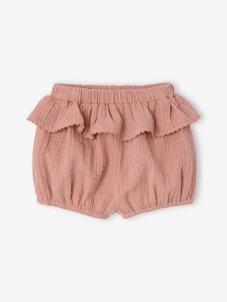 Pack of 2 cotton baby girl bloomer shorts clay beige 