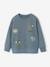 Round-neck long-sleeved sweatshirt for boys grey blue 