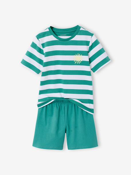 Pack of 2 striped pyjama shorts blue 