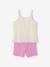 Pack of 2 ribbed floral pyjama shorts ecru 