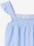 Girls' cotton braces pyjama shorts sky blue 