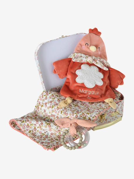 Personalised comforter carry case, hen orange 