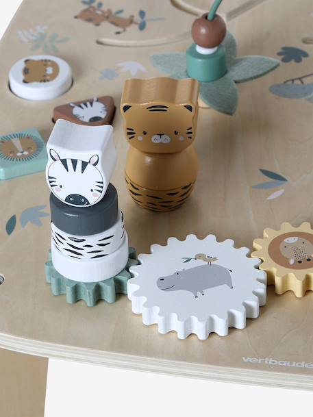 FSC® wooden activity table ecru+wood 