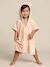 Baby Animals Bath Poncho, with Recycled Cotton printed white+striped blue 