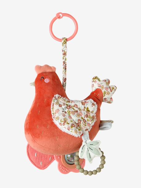 Hanging hen soft toy orange 