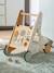 Baby Walker in FSC®100% Wood with Brakes, GREEN FOREST red+yellow 
