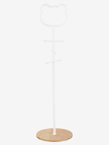 Metal teddy bear coat hook for kids white 