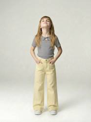 Girls-Girl's wide-leg trousers with heart pockets 