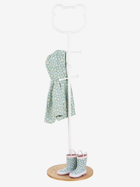 Metal bear coat rack for kids white 