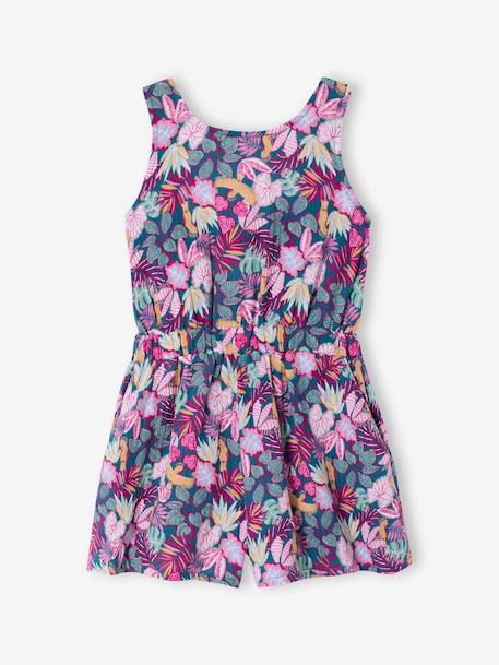 Cotton gauze playsuit for girl green 