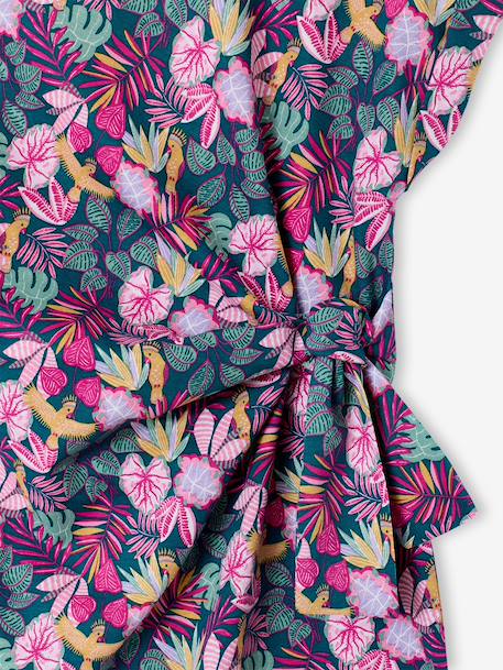 Printed jersey dress green 