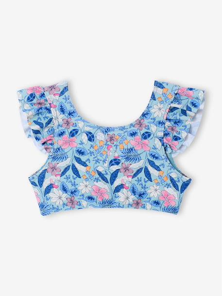 Girl's two-piece swimsuit aqua green 