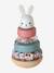 Rabbit stacking tower in FSC® wood white 