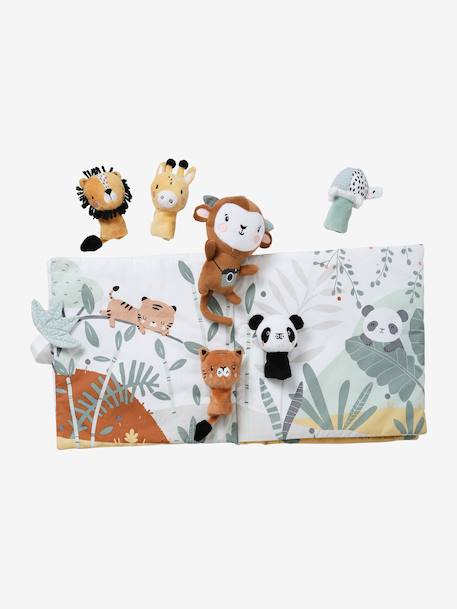 Activity Book + Velour Plush Toys, Tanzania white 