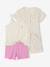 Pack of 2 ribbed floral pyjama shorts ecru 