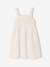 Crochet dress with straps for girls ecru 