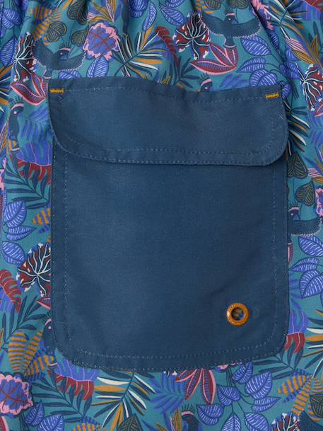 Men's swim shorts, family capsule blue 