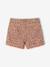 Printed twill shorts for girls beige 