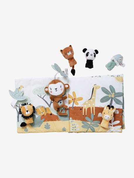 Activity Book + Velour Plush Toys, Tanzania white 