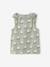 Sleeveless t-shirt for girls ecru+sage green 