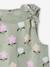 Sleeveless t-shirt for girls ecru+sage green 
