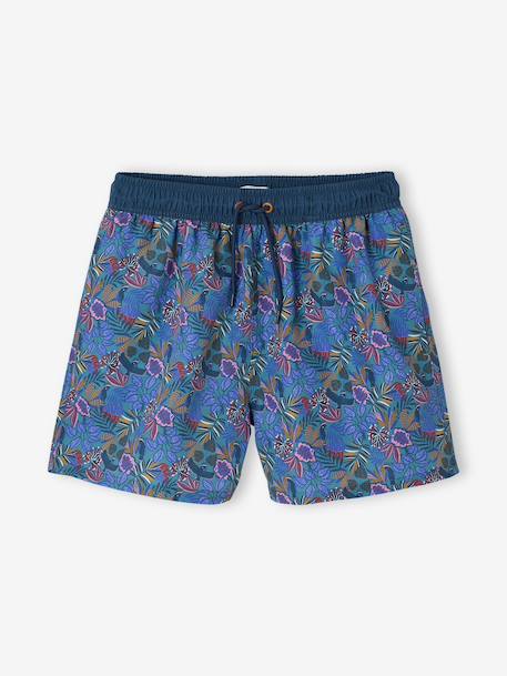 Men's swim shorts, family capsule blue 