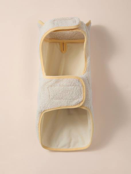 Fleece dog coat beige+khaki 