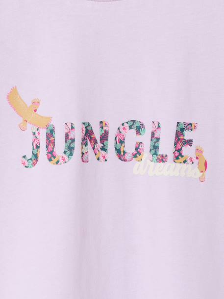 Girl's short-sleeved t-shirt lilac 