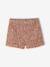 Printed twill shorts for girls beige 