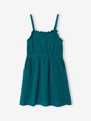 Girls-Cotton Gauze Strappy Dress for Girls 