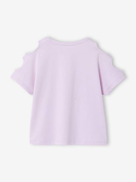 Girl's short-sleeved t-shirt lilac 