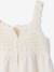 Crochet dress with straps for girls ecru 