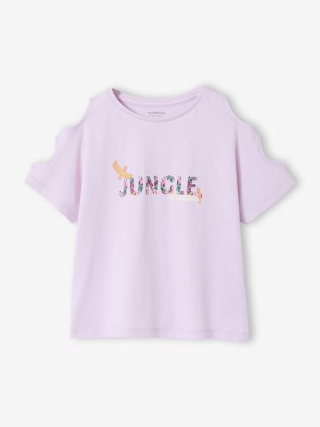 Girl's short-sleeved t-shirt lilac 