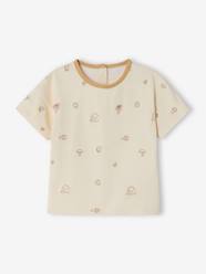 Baby-T-shirts & Roll Neck T-Shirts-T-Shirts-Embroidered organic cotton T-shirt for baby boys 