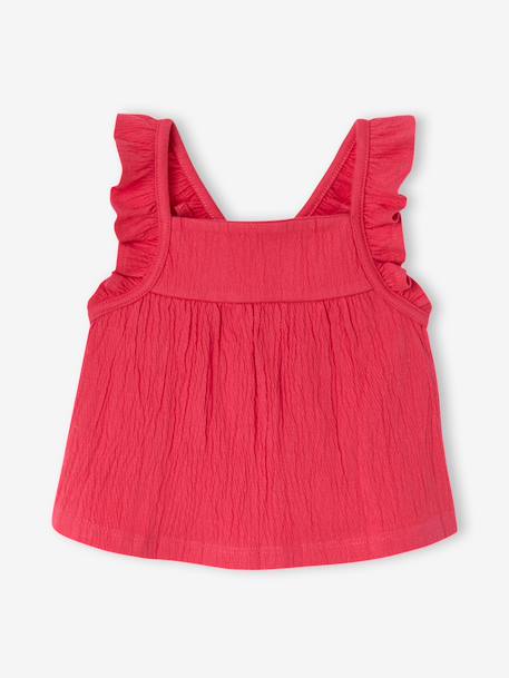 Girl's sleeveless t-shirt raspberry pink 