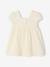 Crochet heart baby girl's dress ecru 