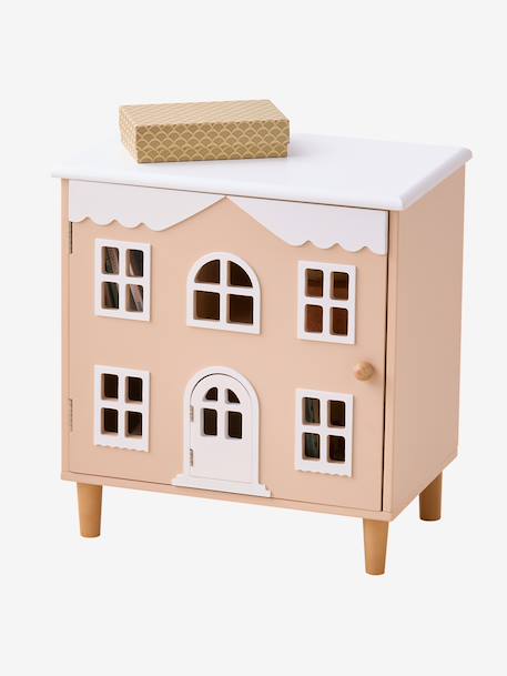 Doll's house bedside table rose 