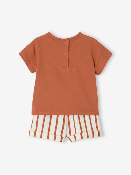 Customisable T-shirt and short set hazel+sage green 