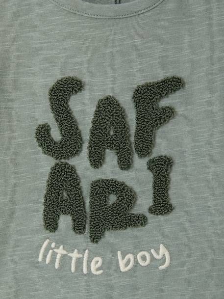 Boys' short-sleeved T-shirt sage green 