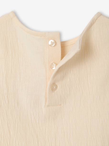Girl's short-sleeved T-shirt vanilla 