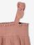 Romper with cotton braces clay beige 