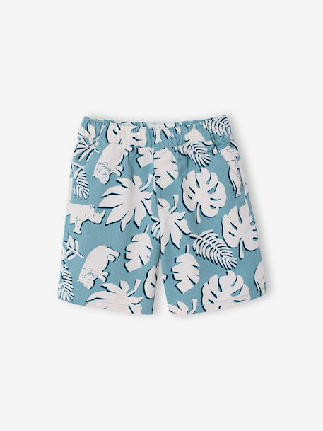 Cotton t-shirt and short set for boys ecru 