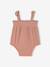 Romper with cotton braces clay beige 