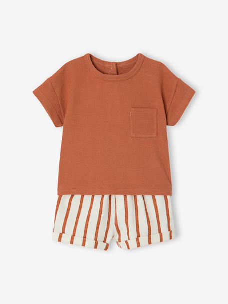 Customisable T-shirt and short set hazel+sage green 