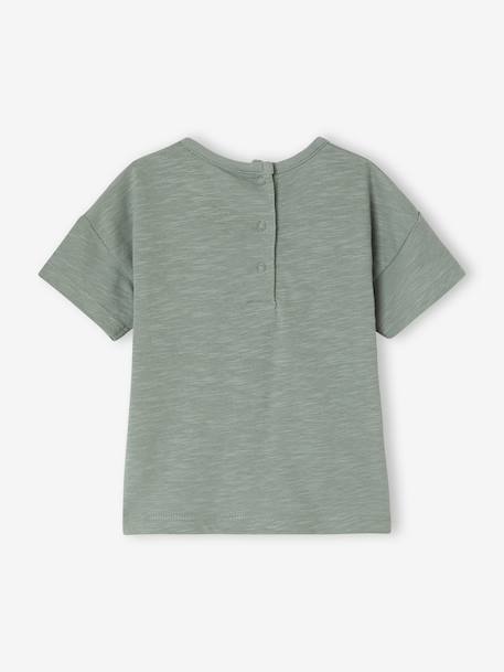 Boys' short-sleeved T-shirt sage green 